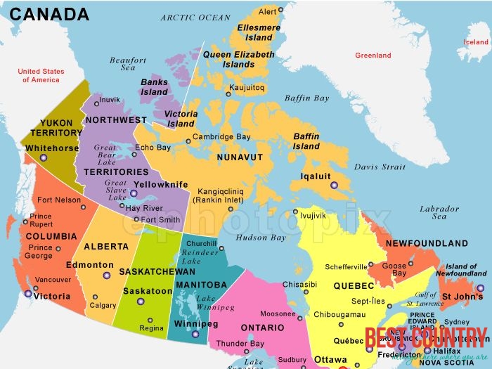 Географическое положение Канады